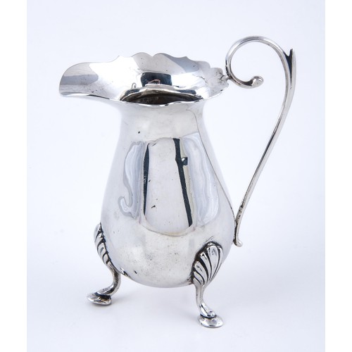 148 - A GEORGE V SILVER MILK CREAMER, JOSEPH GLOSTER, BIRMINGHAM, 1924