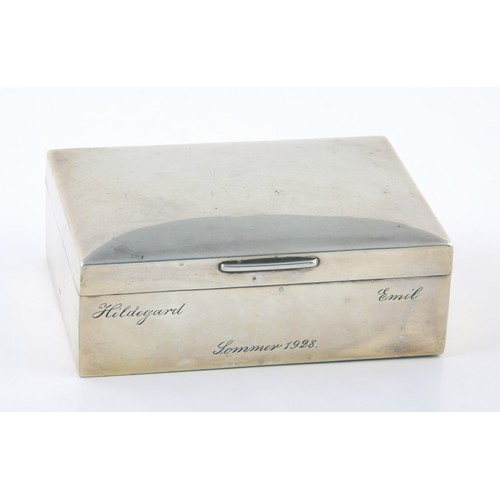 154 - A GERMAN SILVER CIGARETTE BOX