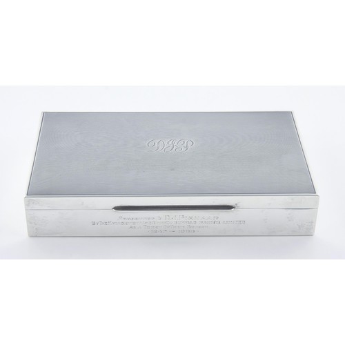 339 - A SILVER CIGARETTE BOX, MODERN