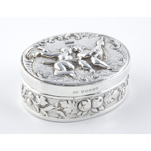 105 - A VICTORIAN SILVER PILL BOX, THOMAS GLASER, LONDON, 1899