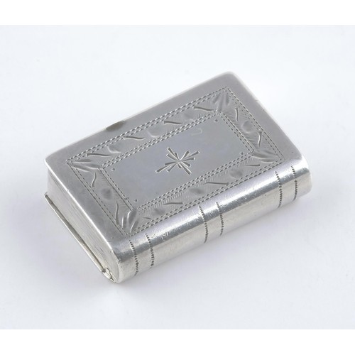 310 - A SILVER SNUFF BOX, MAKER AND DATE MARKS RUBBED, BIRMINGHAM