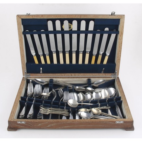 387 - A CASED SET OF ELECTROPLATE CUTLERY