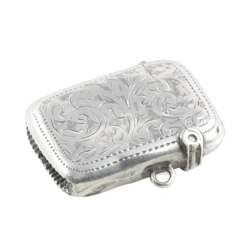 328 - A SILVER VESTA CASE