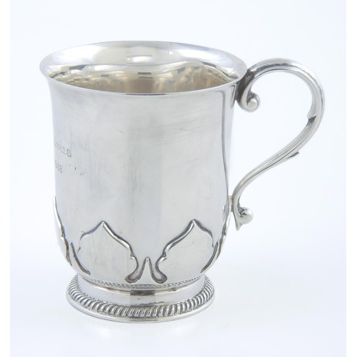 99 - A VICTORIAN SILVER CHRISTENING MUG, GOLDSMITHS & CO, REGENT STREET, LONDON, 1897