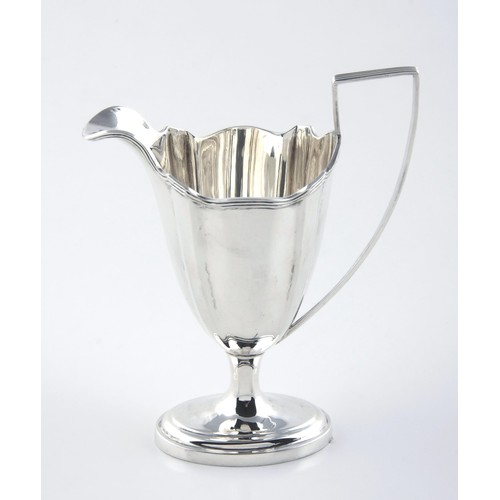 125 - AN EDWARD VII SILVER MILK CREAMER,THOMAS BRADLEY AND SONS, LONDON, 1905