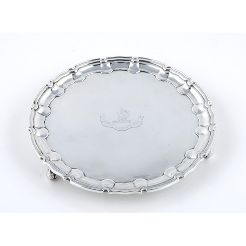 109 - A VICTORIAN SILVER SALVER, WILLIAM HUTTON & SONS LTD, SHEFFIELD, 1900