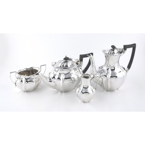 106 - A VICTORIAN SILVER FOUR-PIECE TEA SERVICE, WILLIAM HUTTON & SON, LONDON, 1899