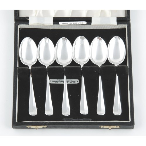 84 - A SET OF SIX VICTORIAN SILVER COFFEE SPOONS, LONDON, 1884