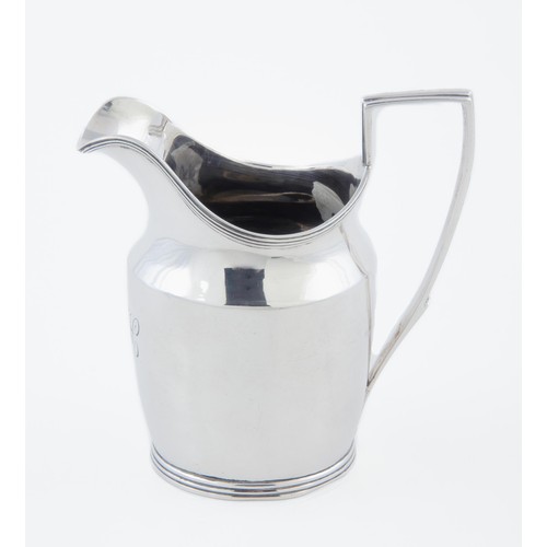 319 - A GEORGE III SILVER MILK JUG, SIMSON MORGON, LONDON 1815