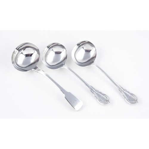 346 - THREE SILVER SPOONS THOMAS WILKES BAKER LONDON 1821