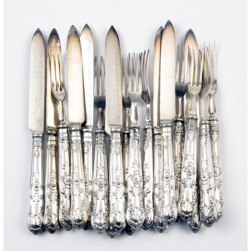 71 - AN ELECTROPLATE KINGS PATTERN CUTLERY SET, SANDERS AND BOWERS LTD, SHEFFIELD, SECOND HALF 20TH CENTU... 