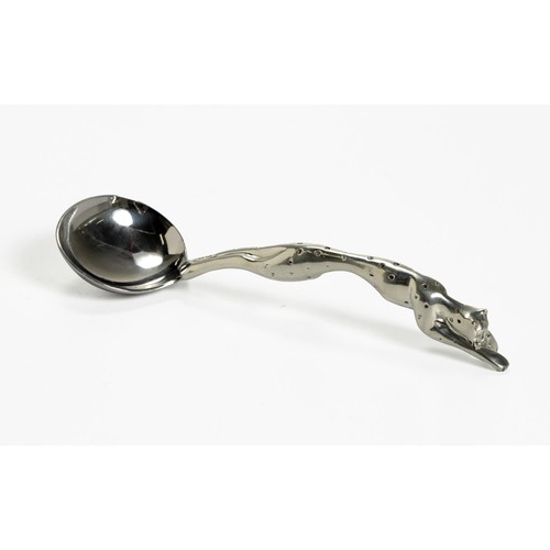 831 - A STAINLESS STEEL SERVING SPOON, DESIGNED BY DIANA CARMICHAEL