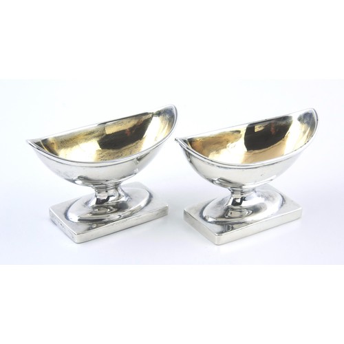 18 - A PAIR OF GEORGE III SILVER SALTS, WILLIAM ABDY, LONDON, 1806