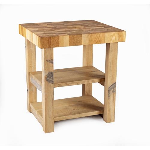 48 - A BUTCHER'S BLOCK TABLE