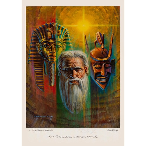 19 - Vladimir Tretchikoff (South African 1913 - 2006) THE TEN COMMANDMENTS BY TRETCHIKOFF, 10 in the lot