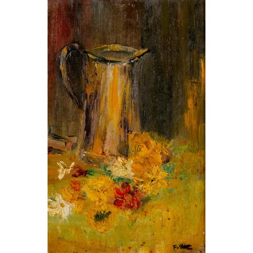 75 - Unknown artist (South African 20th Century) STILL LIFE WITH JUG AND FLOWERS