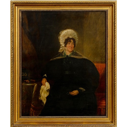 46 - Continental School (19th Century) PORTRAIT OF A WOMAN IN A BONNET