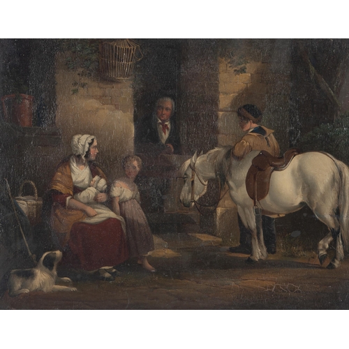 446 - In the style of George Morland (British 1763 - 1804) AT THE COTTAGE DOOR