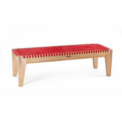 62 - AN ASH LOFT BENCH