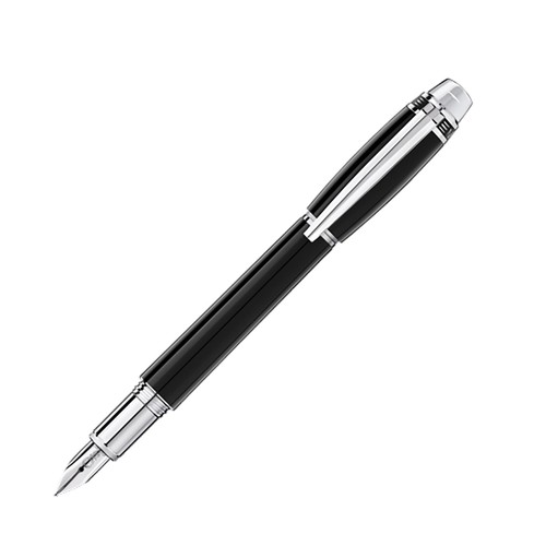 66 - A MONTBLANC STARWALKER FOUNTAIN PEN, RHODIUM PLATED