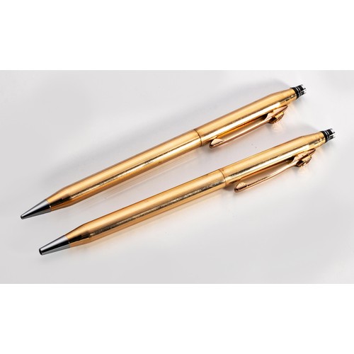 88 - A GOLD PLATED CROSS PEN AND PENCIL SET