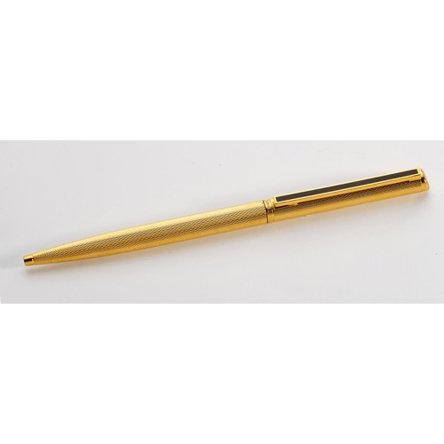 96 - A DUNHILL GOLD PLATED BALLPOINT PEN