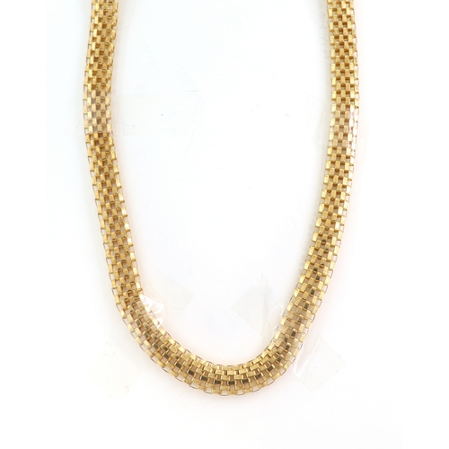 161 - A SILVER AND GOLD FOPE STYLE NECKLACE