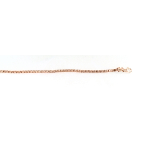 172 - A SILVER & ROSE GOLD MESH LIKE CHAIN