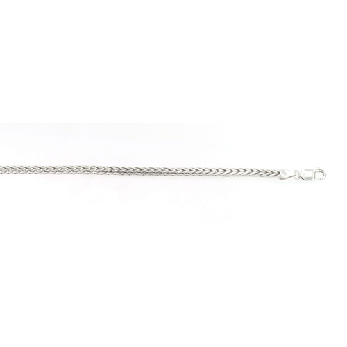 158 - A SILVER FOXTAIL STYLE CHAIN