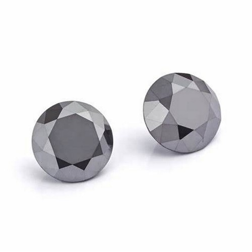 269 - A PAIR OF UNSET BLACK DIAMONDS, 1,98 CARATS