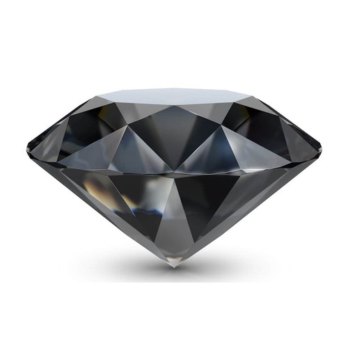 282 - AN UNSET BLACK DIAMOND, 1,42 CARATS