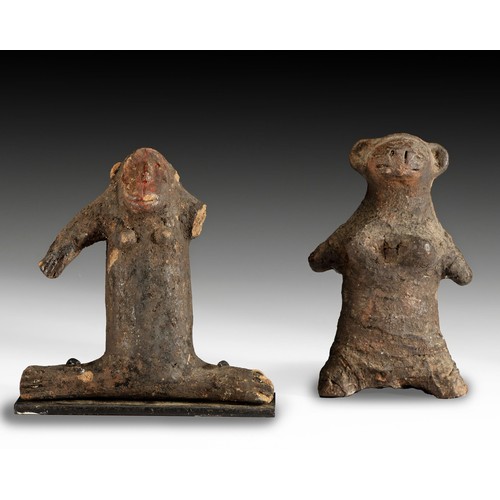 144 - A SHAMBALA CLAY FIGURE, TANZANIA, MID 20th CENTURY