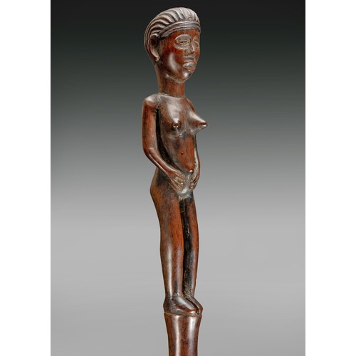 187 - AN OVIMBUNDU STATUS STAFF, ANGOLA, MID 20th CENTURY