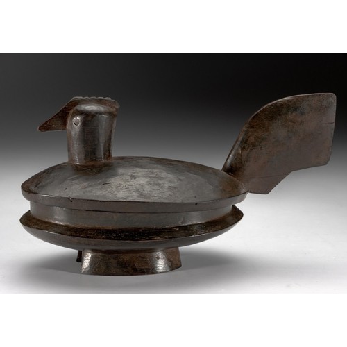 247 - A LOZI DISH WITH LID, ZAMBIA