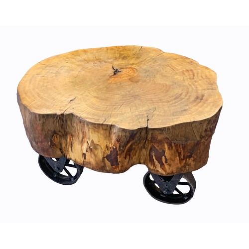 88 - A YELLOWWOOD STUMP COFFEE TABLE