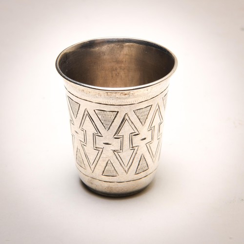 643 - A VICTORIAN SILVER KIDDUSH CUP, RUSSIA, 1877