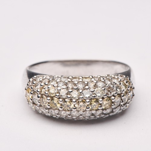 246 - A DIAMOND BOMBE STYLE DRESS RING