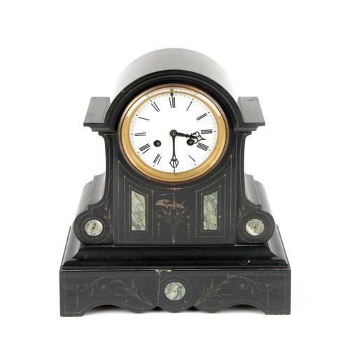 281 - A SLATE MANTEL CLOCK