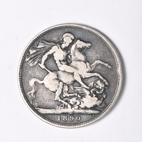 652 - A SILVER SOVERIGN, 1890