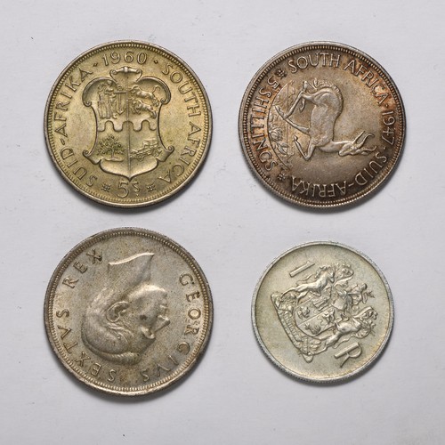 653 - FOUR SOUTH AFRICAN SILVER COINS