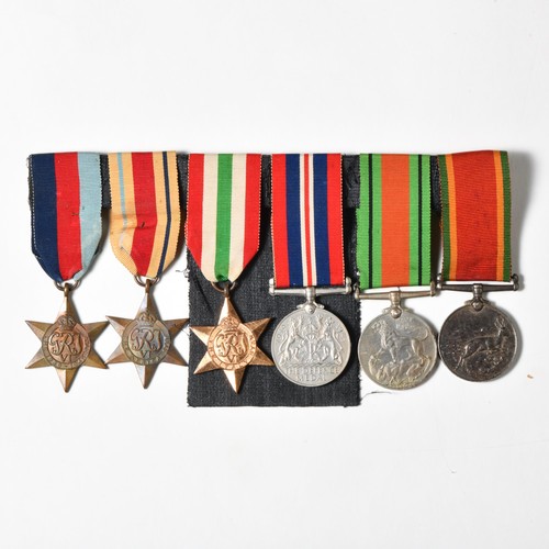 43 - A GROUP OF SIX WORLD WAR TWO MEDALS