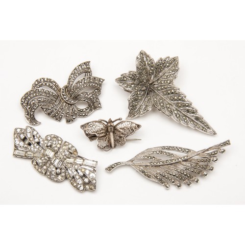 703 - A COLLECTION OF MARCASITE BROOCHES,1930