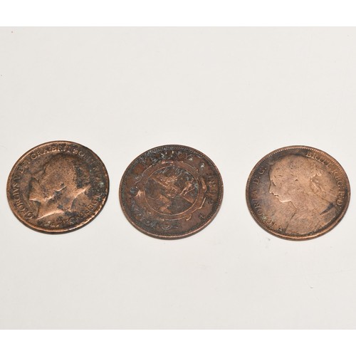 657 - THREE COPPER COINS