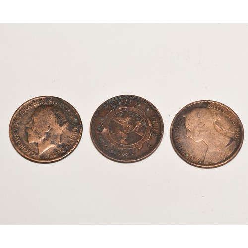 657 - THREE COPPER COINS