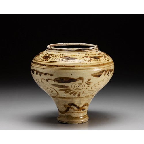 A VERY RARE AND UNUSUAL CHINESE CIZHOU VASE, YUAN DYNASTY 1271 - 1368