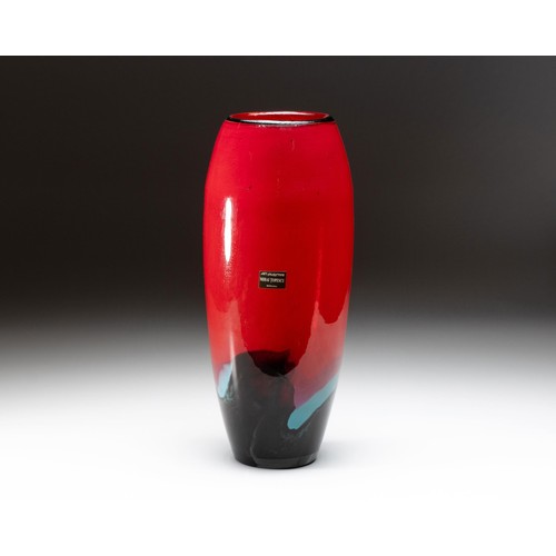 1136 - A MIHAI TOPESCU 'LANDSCAPE' HAND-BLOWN GLASS VASE