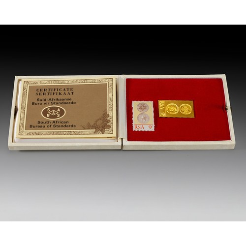 461 - A 1974 18CT GOLD BURGERSPOND 9C STAMP REPLICA