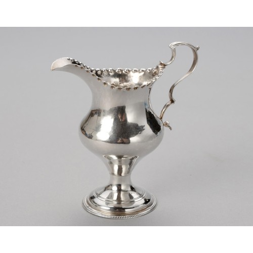 755 - A GEORGE III SILVER MILK CREAMER, HESTER BATEMAN, LONDON, 1780