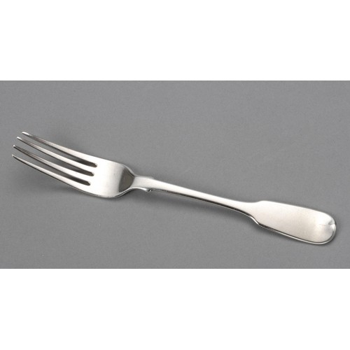 846 - A CAPE SILVER FIDDLE PATTERN TABLE FORK, LAWRENCE TWENTYMAN