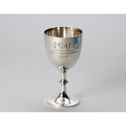 792 - AN EDWARD VII SILVER GOBLET, WILLIAM AITKEN, BIRMINGHAM, 1905